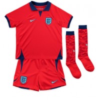 England Declan Rice #4 Replika babykläder Bortaställ Barn VM 2022 Kortärmad (+ korta byxor)